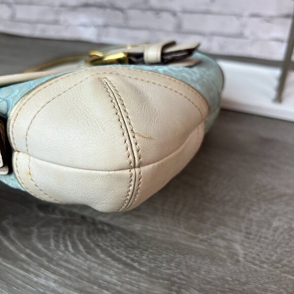 Vintage COACH Mini Soho 1457 Signature Blue Jacquard Shoulder Bag - Picture 4 of 8